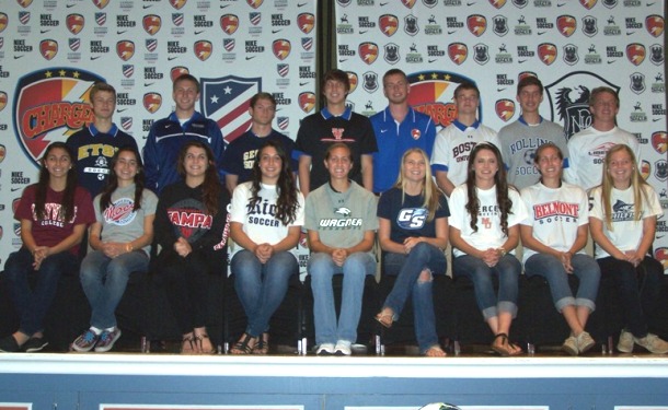 21 Chargers SC Players to Play College Soccer