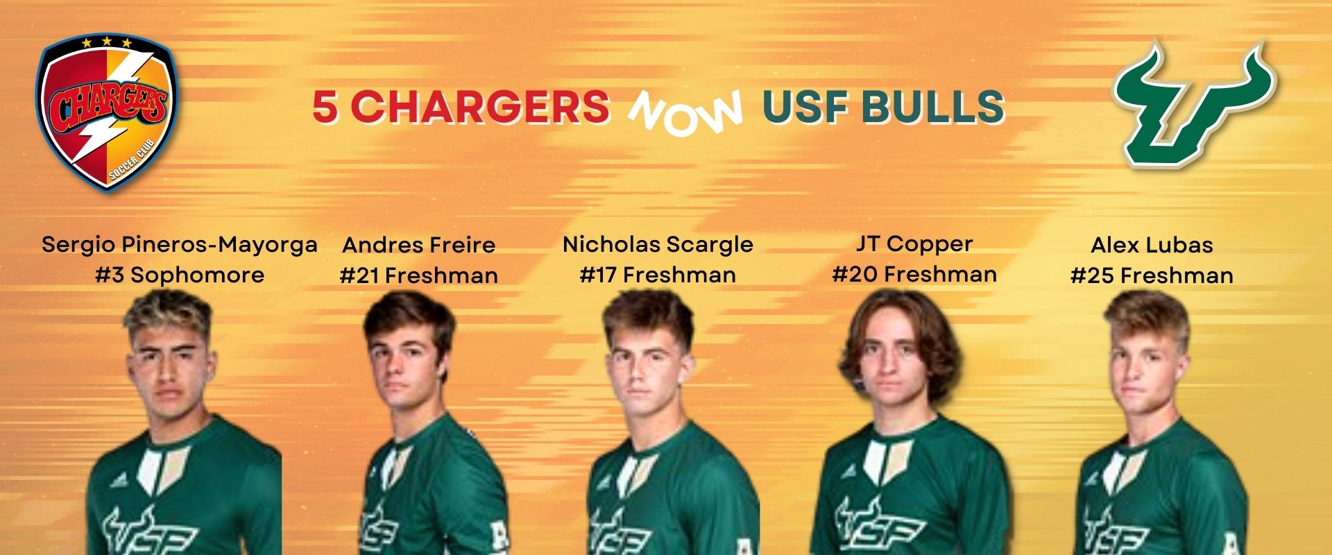 5 Chargers NOW USF Bulls